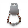 CCBeadsandBeyondLLC Ms. Elegant bracelet with amber, white, and translucent striped beads.