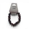 CCBeadsandBeyondLLC natural stone beaded bracelet in shades of purple and grey with unique patterns.