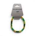CCBeadsandBeyondLLC yellow, green, and orange heishi bead bracelet. Mix of bright colors.