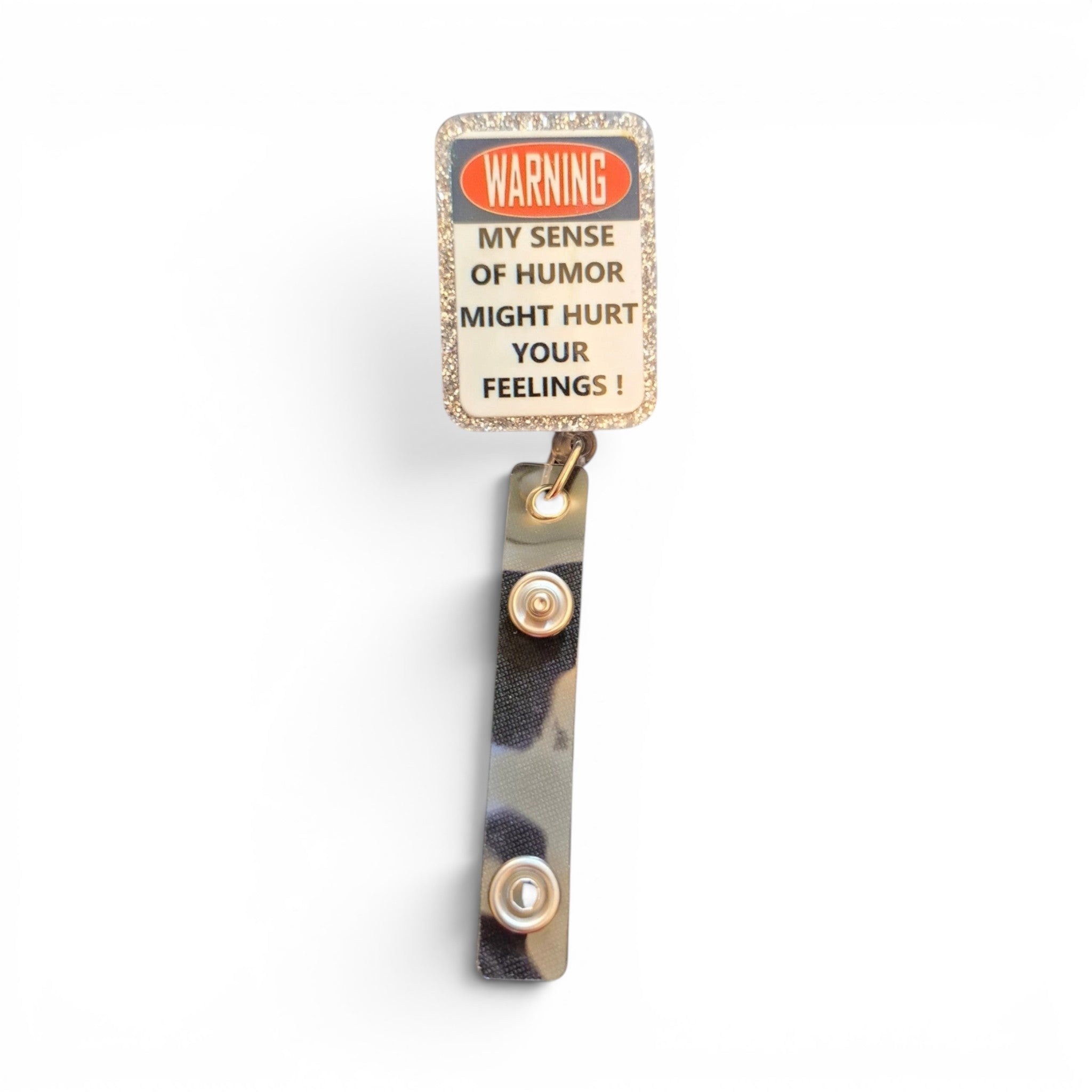 Warning Keychain Badge